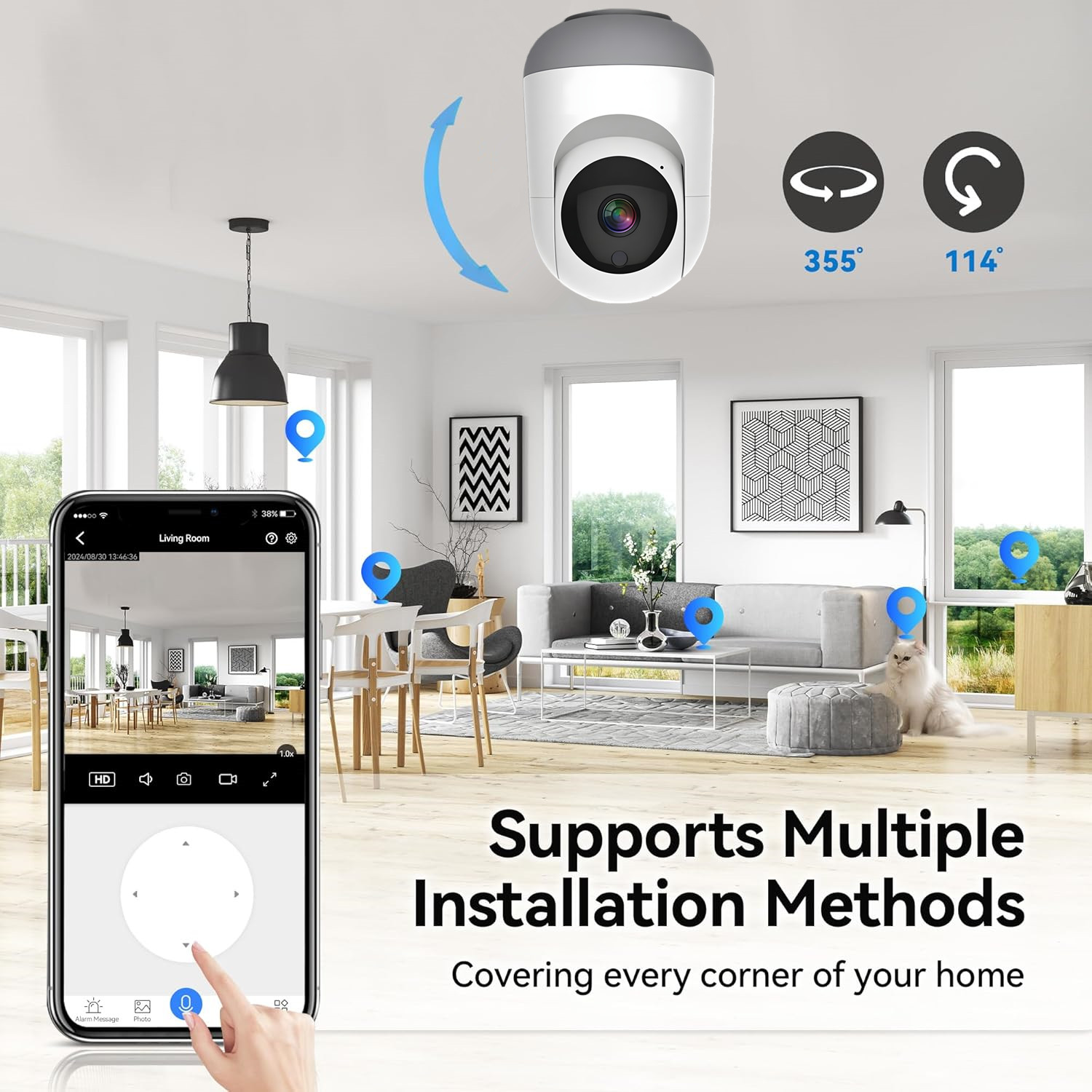 4MP Tuya WiFi Camera, 2.4/5G D - Eufy Camera E220 ulasan dan harga