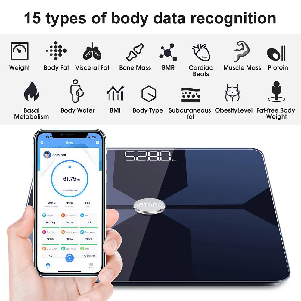 Body Fat Scale Wifi Home Preci - Home Automation Industry ulasan dan harga